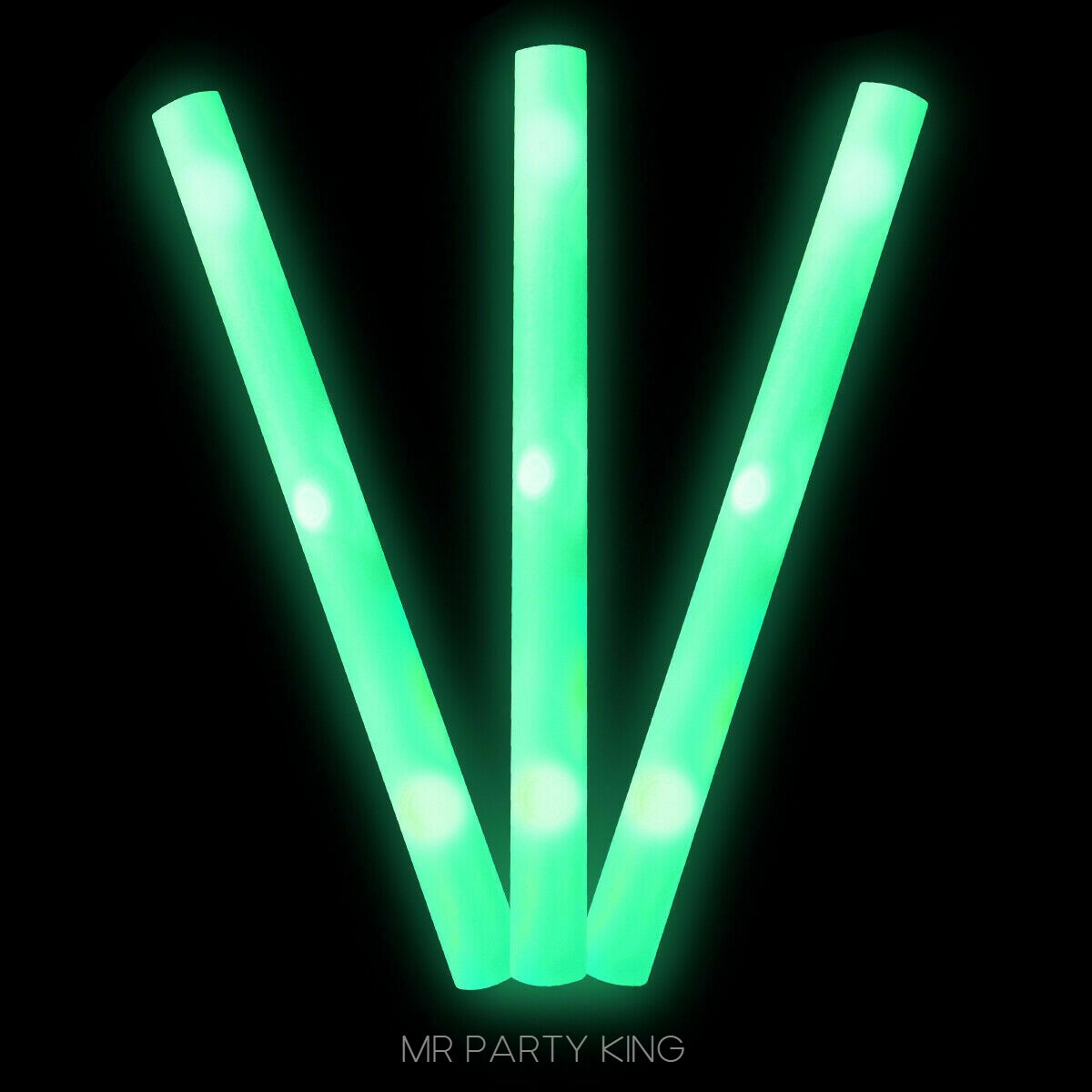 Mr. Party King Light Up LED Wands Batons DJ Flashing Glow Foam Sticks18" - Mr Party King
