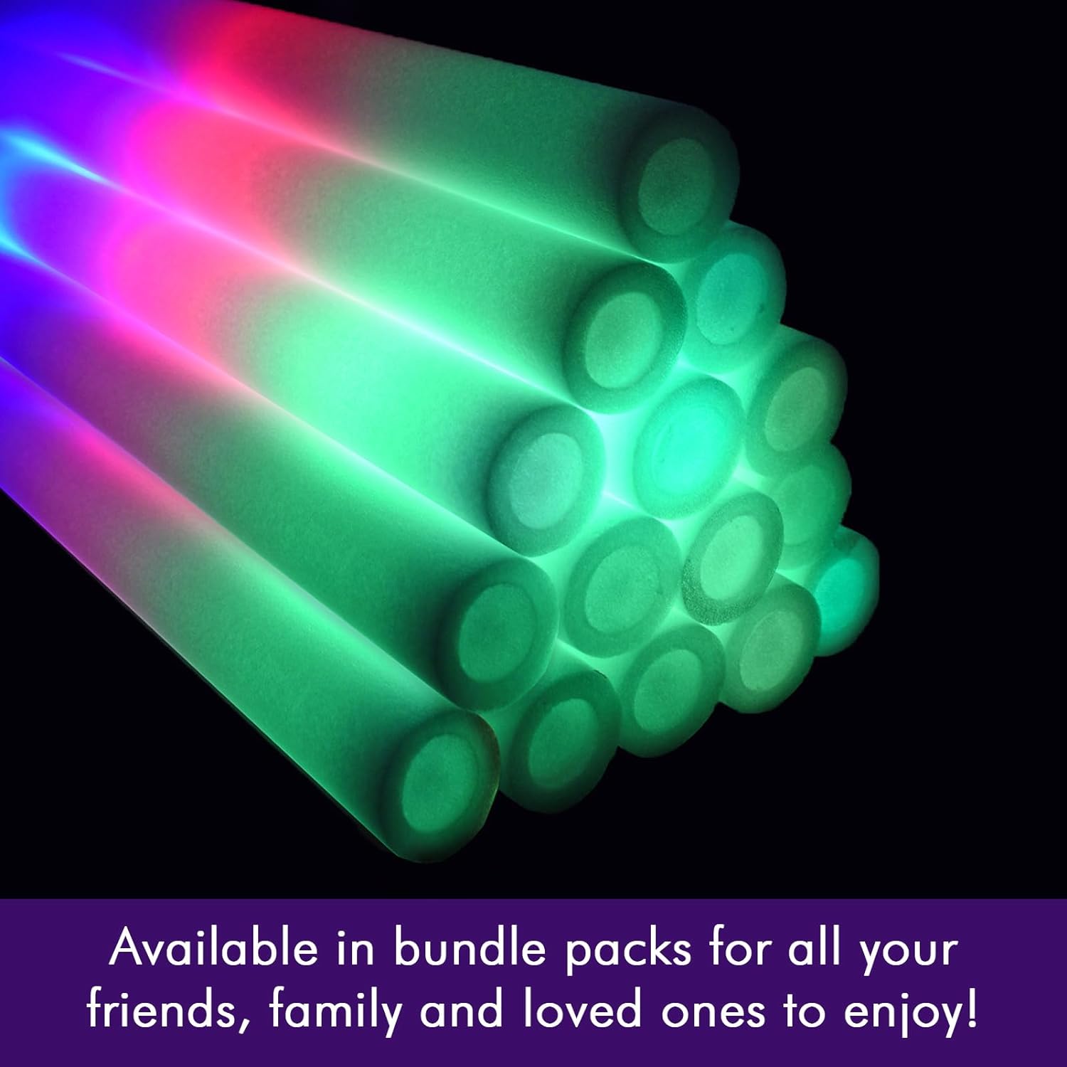 Personalized LED Foam Glow Sticks - Glow In The Dark Store