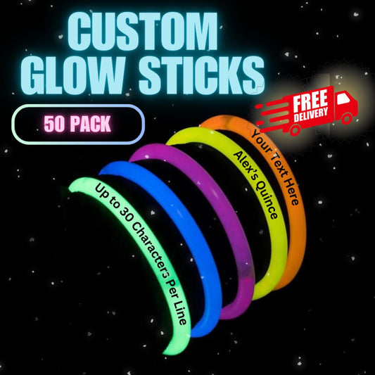 Personalized 8" Assorted Color Glow Sticks