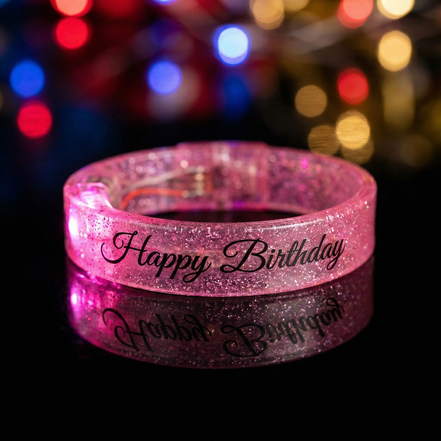 Personalized LED Party Bracelets with Custom 3D Text for Events and Celebrations
