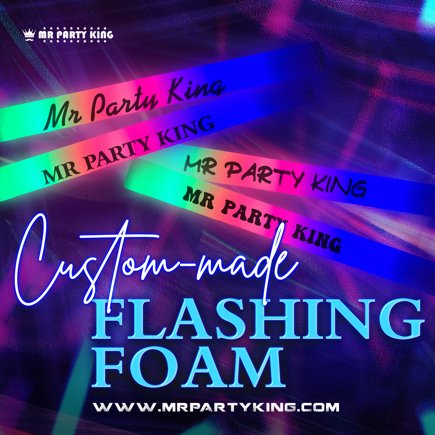 Mr. Party King Customizable Light Up LED Wands Batons DJ Flashing Glow – Mr  Party King